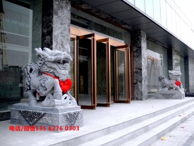 麒麟雕刻图片大全_门口摆放麒麟