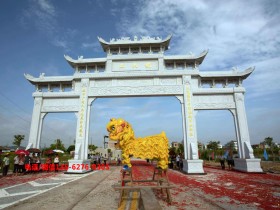 江西抚州农村石牌坊门楼设计样式图片