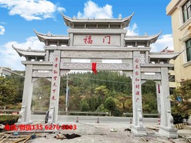 进村大门牌坊设计图片_农村村口牌楼效果图